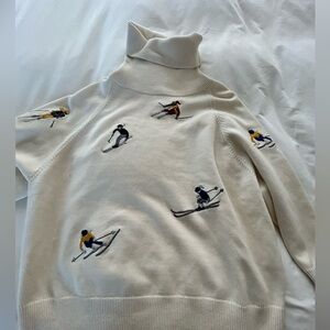 Anthropologie Ski Dreamers Embroidered Sweater